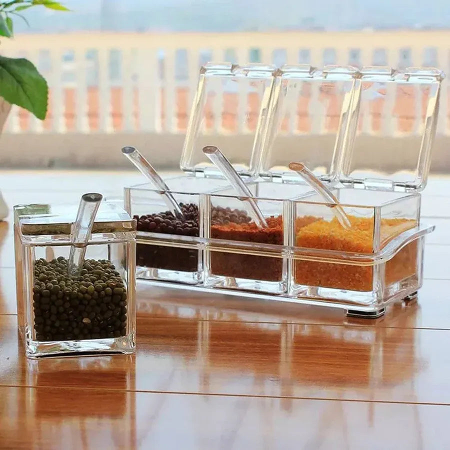 Crystal Clear Seasoning Box- Pack Of 4 Cosmia.pk