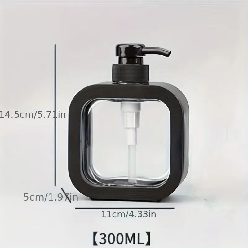 Modern Square Clear Liquid Soap Dispenser Pump - 300ml Cosmia.pk