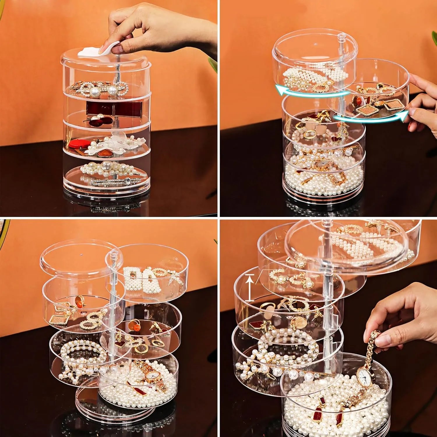 Elegant Multi-Layer Accessory Display Case Cosmia.pk