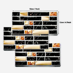 Self-Adhesive 3D Mosaic Tile Wall Stickers-24 pcs set Cosmia.pk
