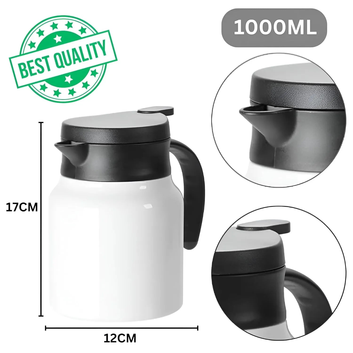 Stainless Steel Insulated Coffee Carafe with Removable Infuser Filter Cosmia.pk