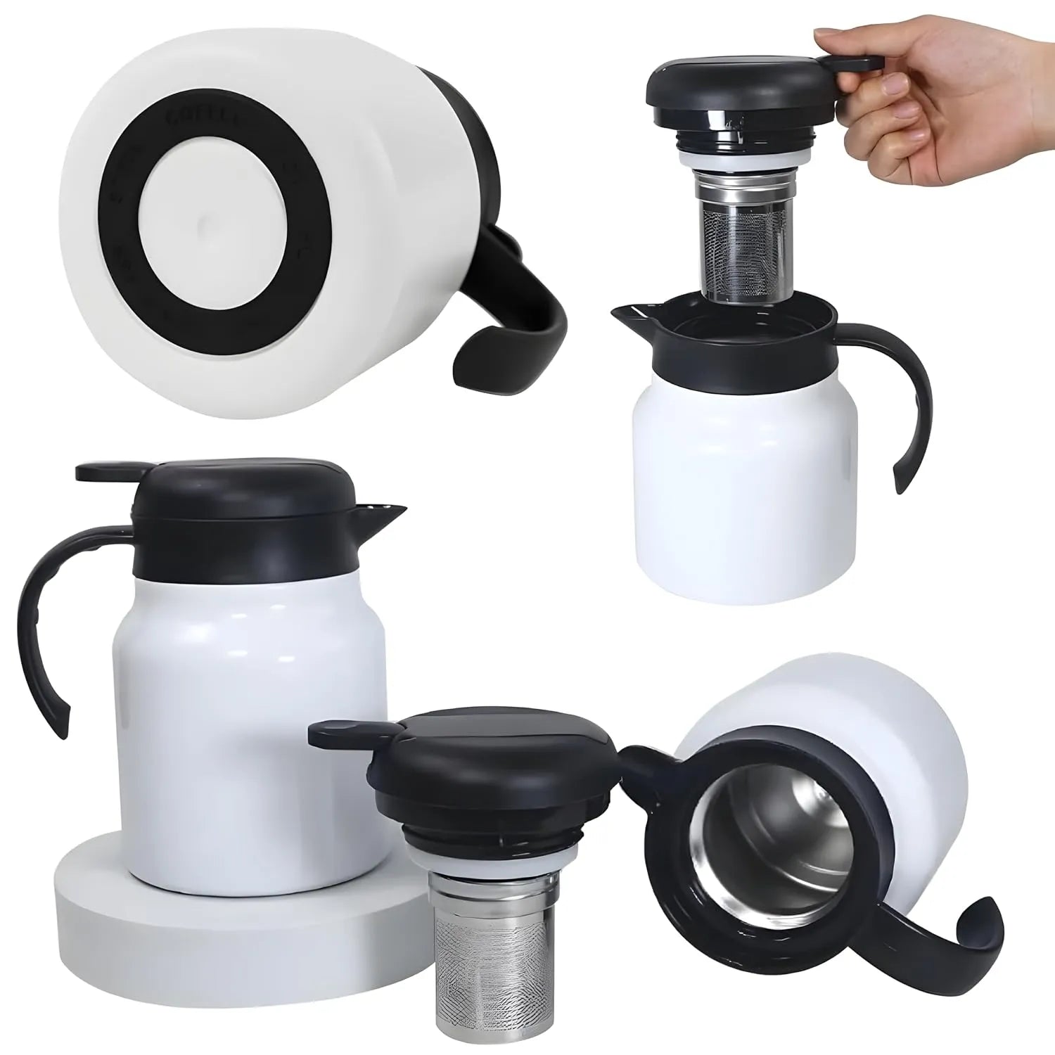 Stainless Steel Insulated Coffee Carafe with Removable Infuser Filter Cosmia.pk