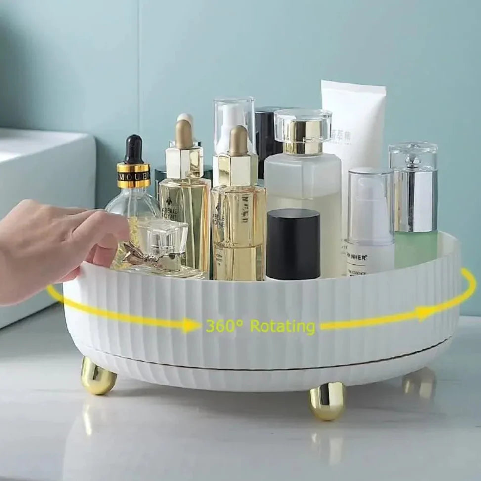 360-Rotating Makeup Organizer Tray Cosmia.pk