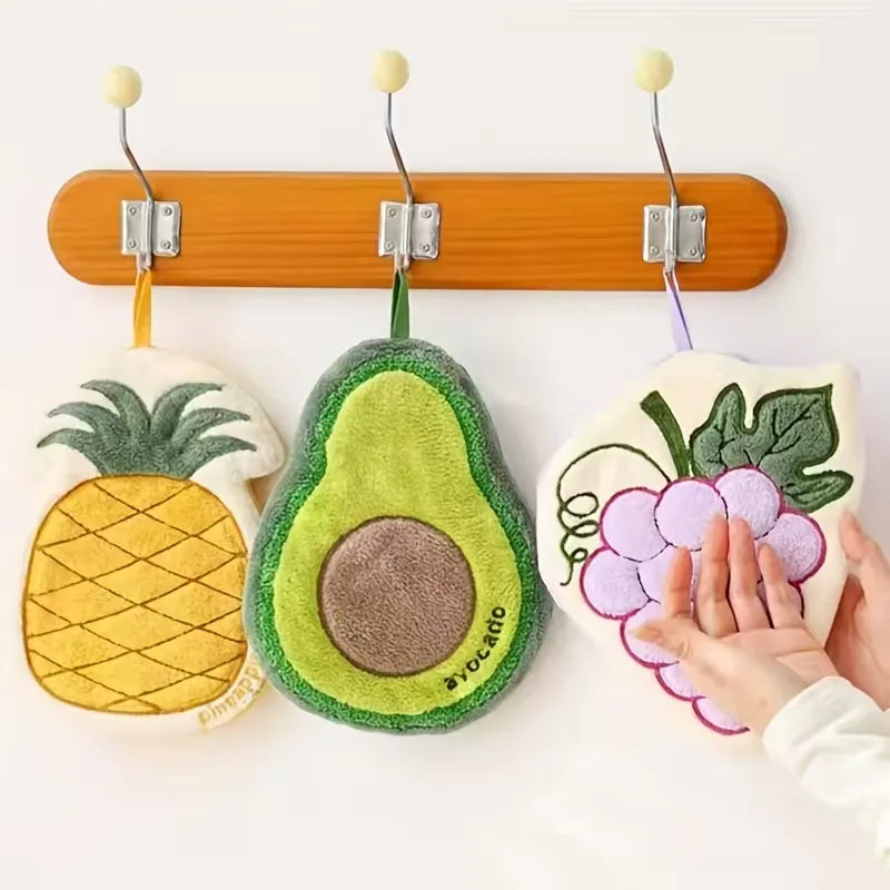 Hanging Fruit Shaped Microfiber Hand Towels for Kitchen - Each Cosmia.pk