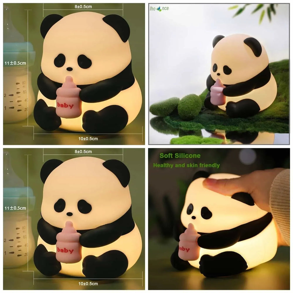 Cute Panda silicone Night Light chargeable lamp Cosmia.pk