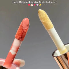 Kevin & Coco Liquid Highlighter, Liquid Blush & Brush Set Kevin & Coco