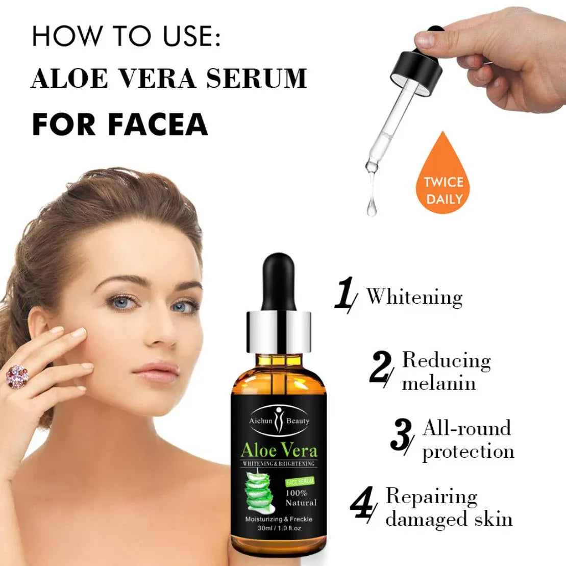 Aichun Beauty Aloe Vera Face Serum - 30ml Aichun Beauty