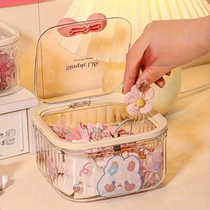 Cute Bow Handle Hair Accessory Storage Box Cosmia.pk