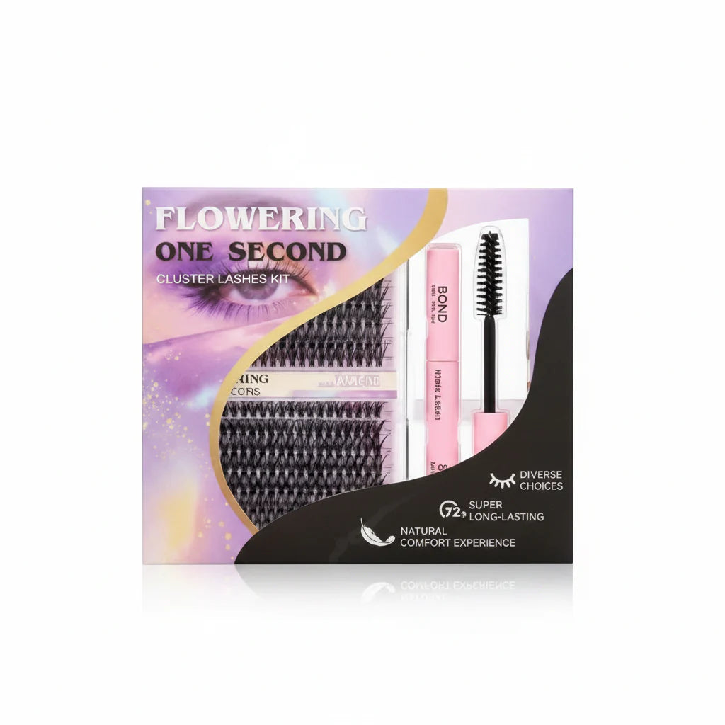 Flowering One Second Cluster Lashes Kit Flowering