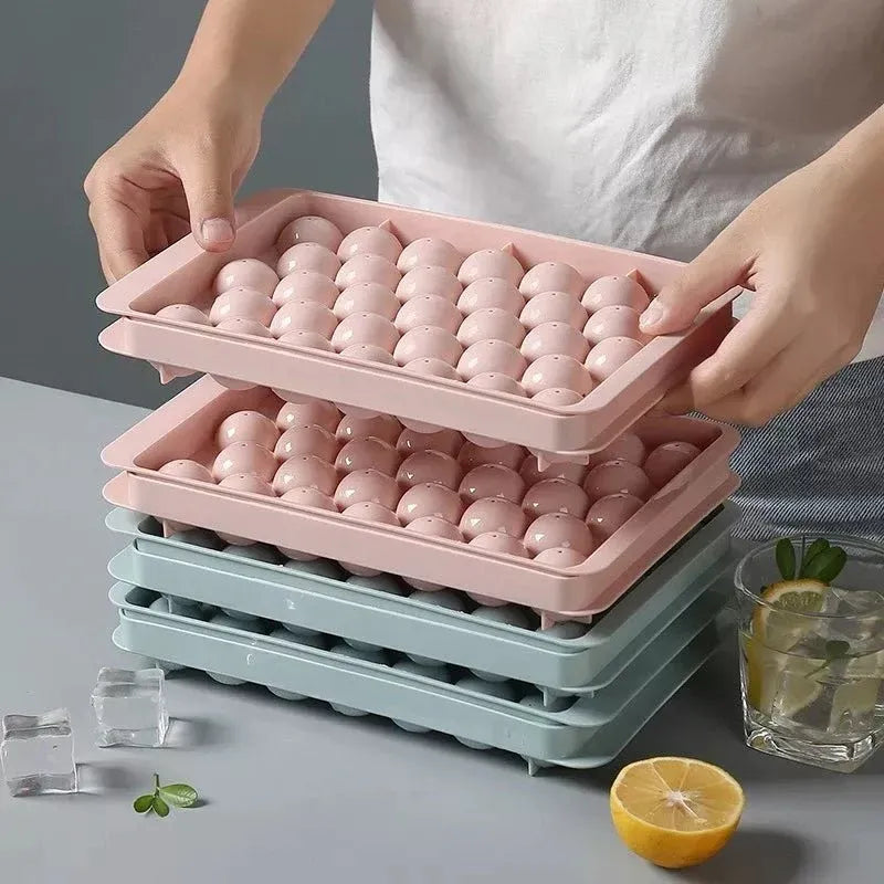 Round Ball Ice Cube Tray Mold with Lid - Each Cosmia.pk