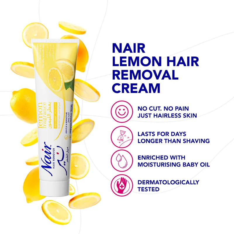 Nair Lemon Hair Removal Cream with Baby Oil - 110 g Nair