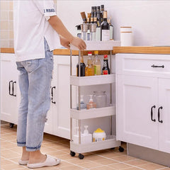 Slim Slide-Out Rolling Storage Cart Organizer with Wheels Cosmia.pk