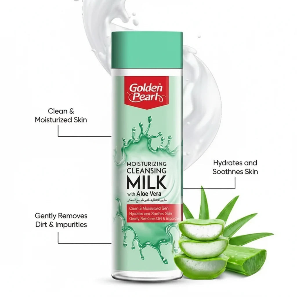 Golden Pearl Moisturizing Cleansing Milk with Aloe Vera – Each Golden Pearl