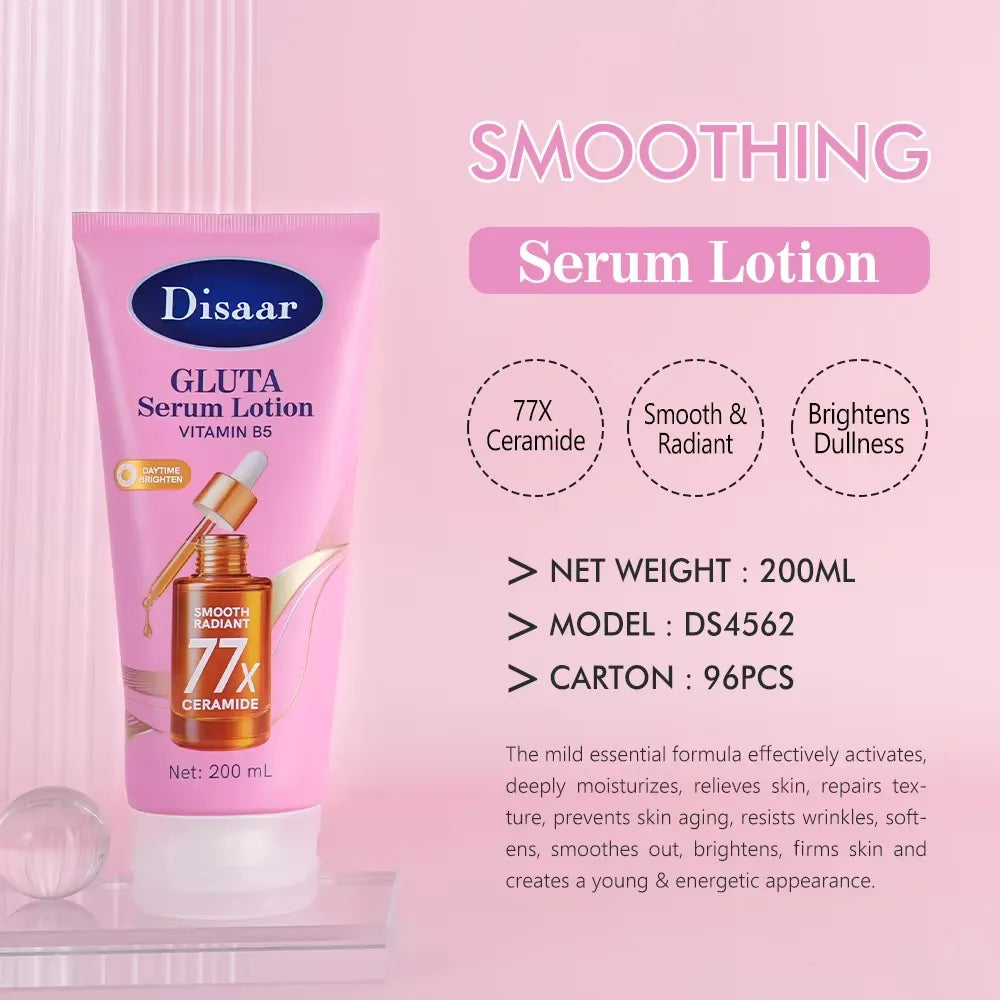 Disaar Gluta Serum Lotion Daytime Brighten Smooth Radiant - 200ml Disaar