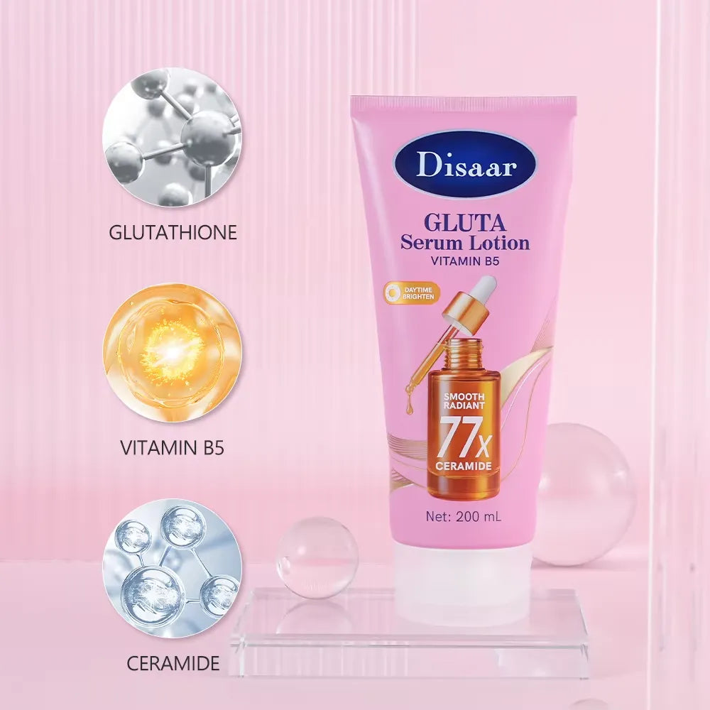 Disaar Gluta Serum Lotion Daytime Brighten Smooth Radiant - 200ml Disaar