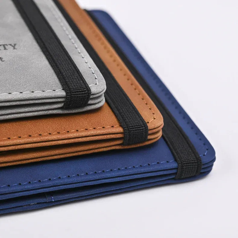 Faux Leather Passport Holder Cover and Travel Wallet with Elastic Band Cosmia.pk