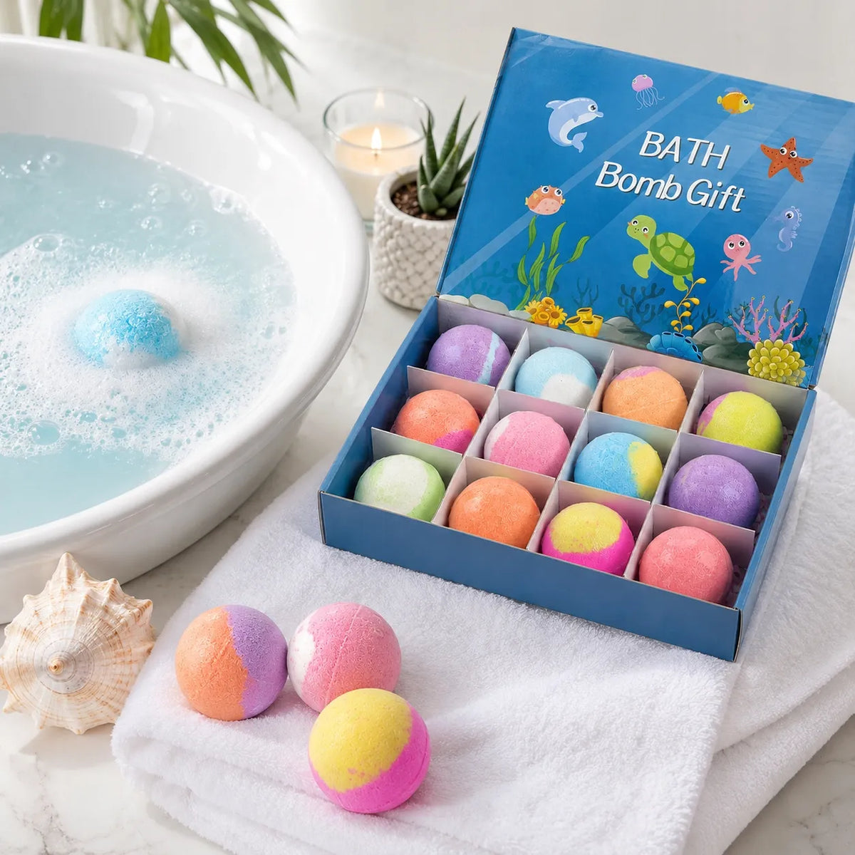 Under the Sea Adventure Bath Bomb Gift Set Of 12-Piece Bath Bomb Gift