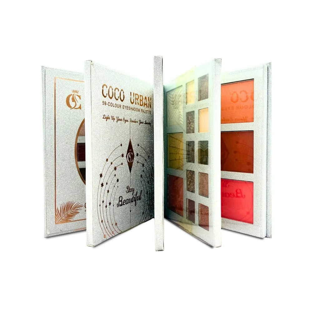 Coco Urban Eyeshadow Palette - 4 In One Book Style Makeup Kit Coco Urban