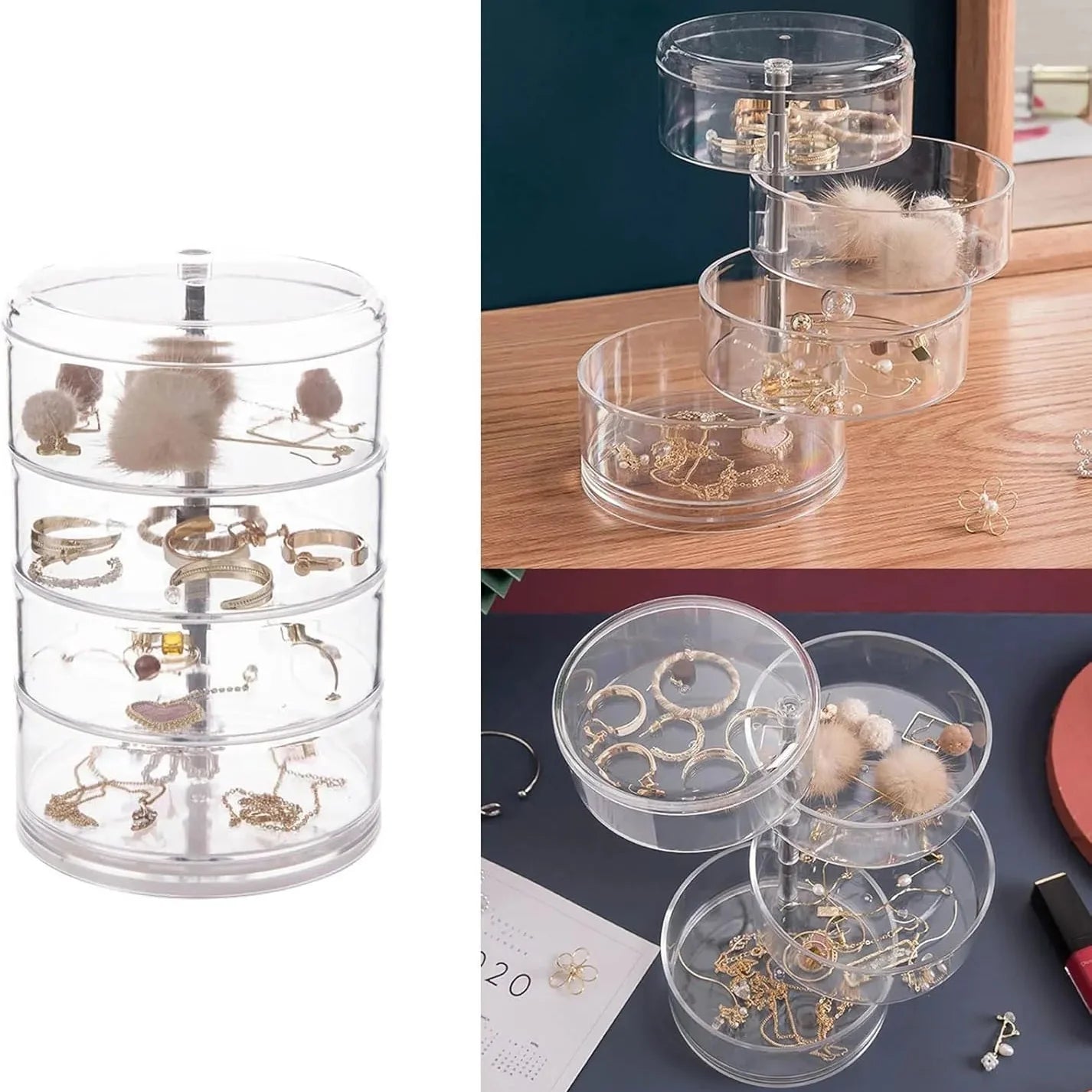 Elegant Multi-Layer Accessory Display Case Cosmia.pk