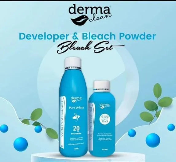 Derma Clean Bleach Powder 50gm and Developer 20Vol 150ml Derma Clean