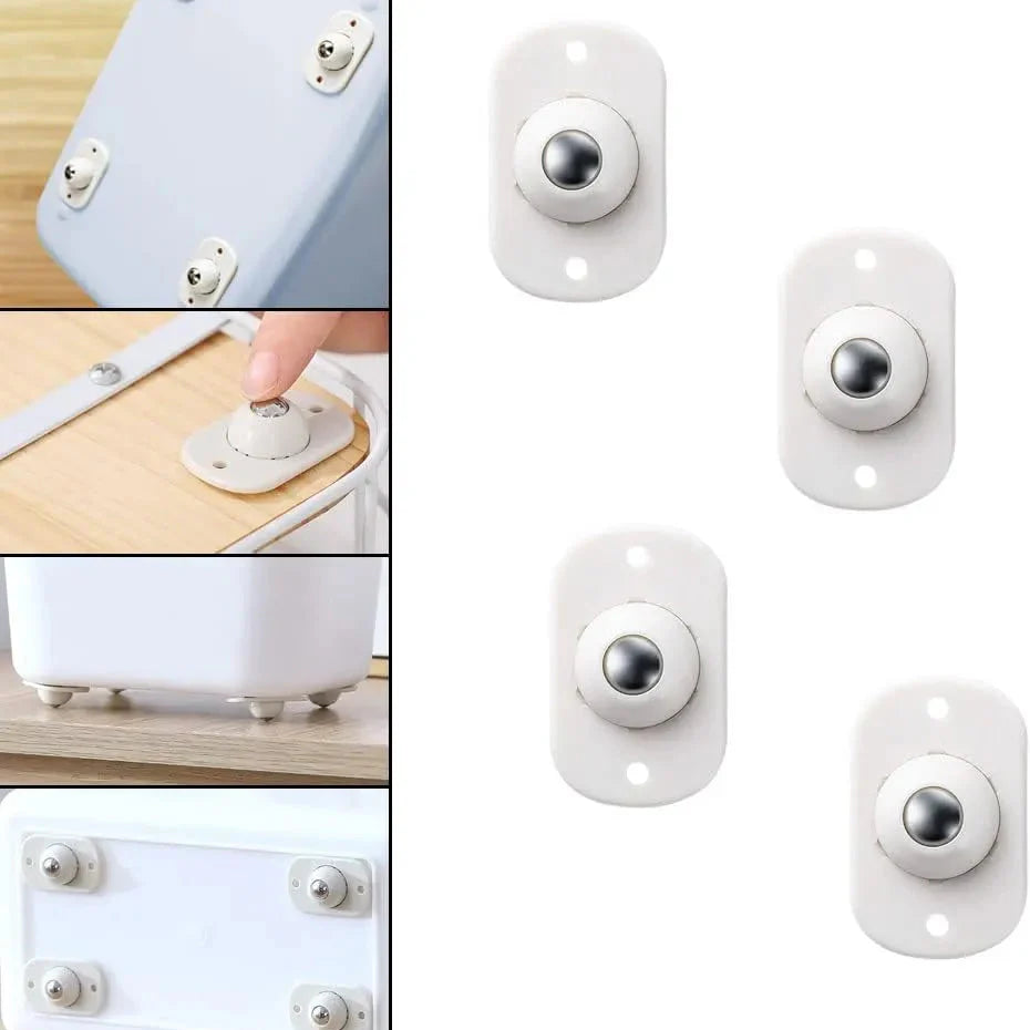 4 Pcs Self-Adhesive Universal Mini Swivel Caster Wheels Cosmia.pk