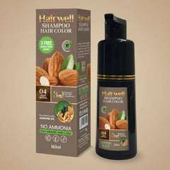 Hairwell Light Brown Shampoo Hair Color – 160ml Hairwell