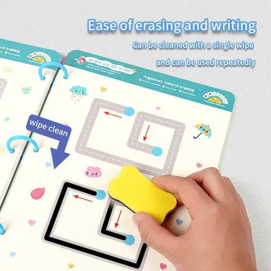 Kidmocy Stroke Line Dot to Dot Stage 01 Tracing Educational Kit -64 Cosmia.pk