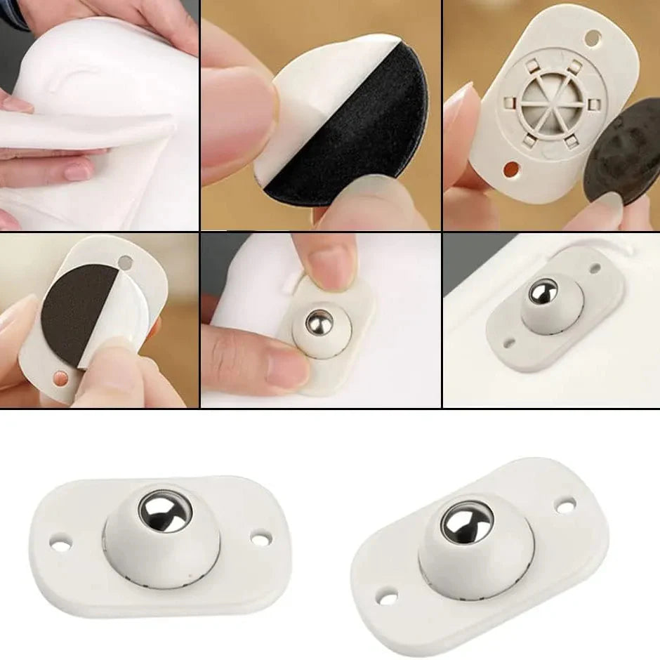 4 Pcs Self-Adhesive Universal Mini Swivel Caster Wheels Cosmia.pk