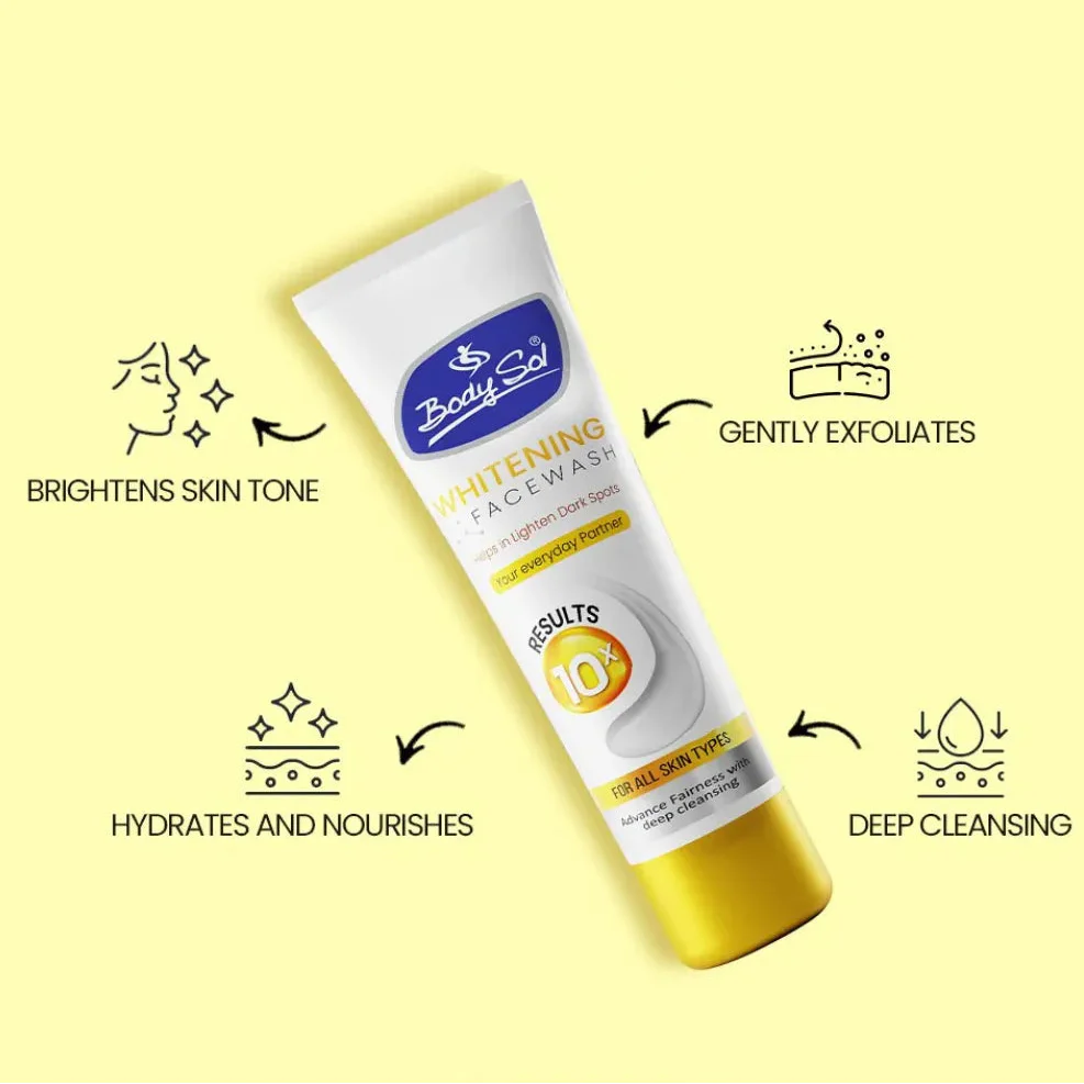 Body Sol Advanced Whitening Facewash - 100ml Body Sol
