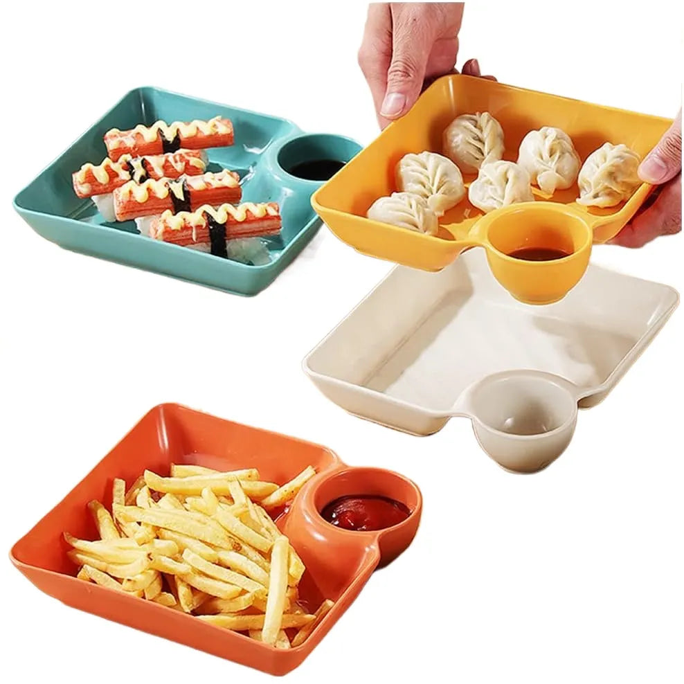 Dumpling & Snack - 4 Piece Plate Set Cosmia.pk