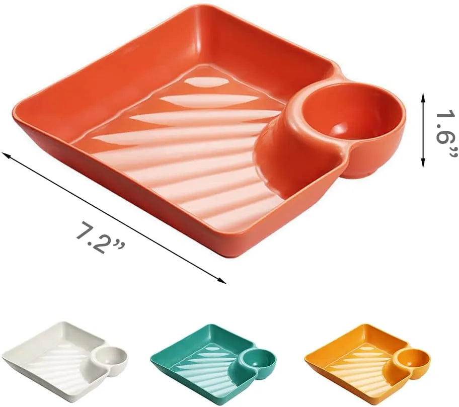 Dumpling & Snack - 4 Piece Plate Set Cosmia.pk