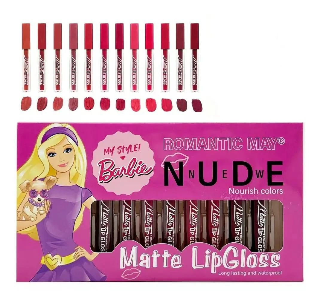 Ks-One Barbie Matte Lip Gloss- Pack of 12 KS-ONE