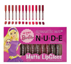Ks-One Barbie Matte Lip Gloss- Pack of 12 KS-ONE