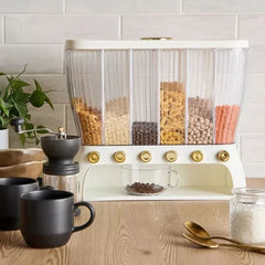 6 Compartment Countertop Cereal and Storage Dispenser - Each Cosmia.pk