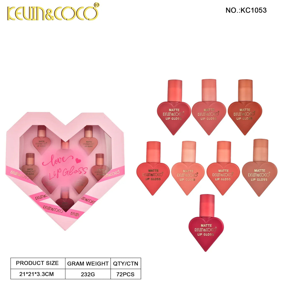 Kevin & Coco Love Garden Wateroroof Lipgloss Set - 8Pcs Kevin & Coco