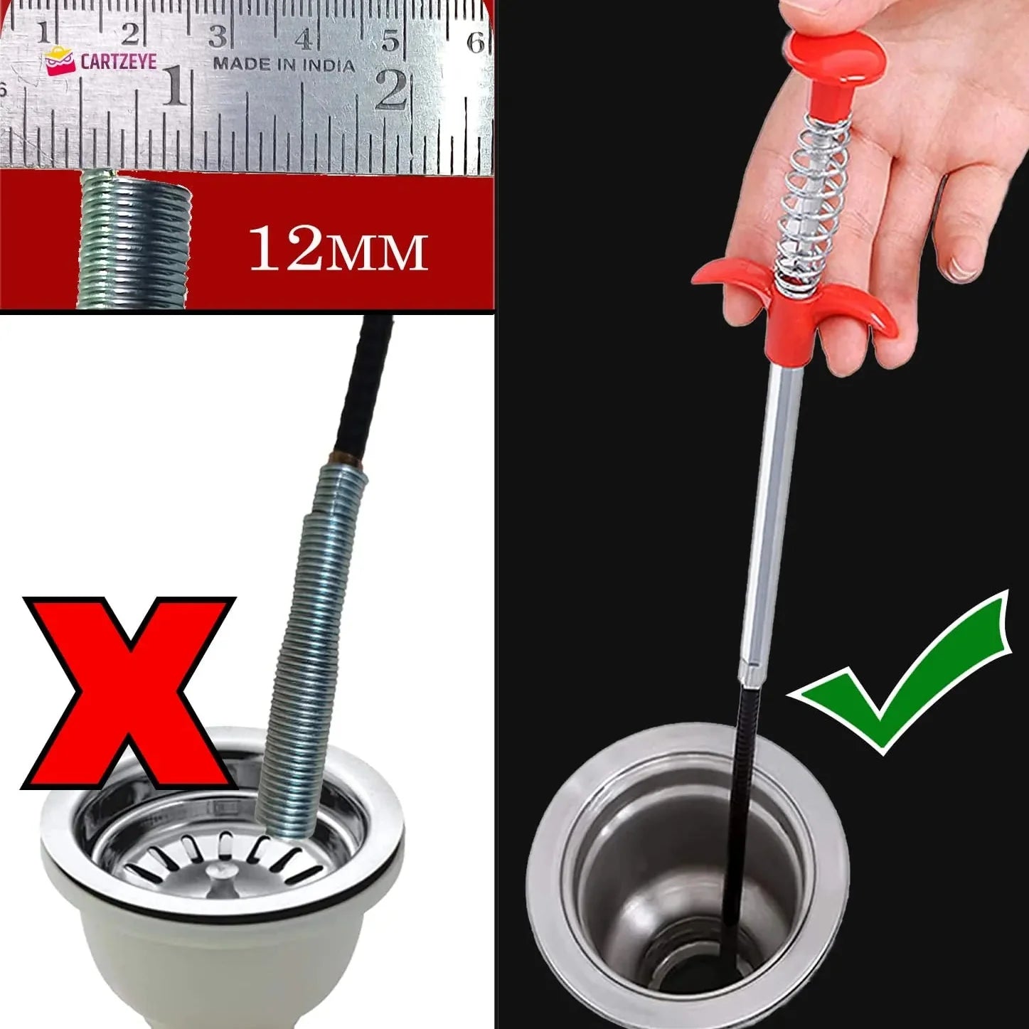 Flexible Drain Clog Remover Cleaning Claw-Each Cosmia.pk