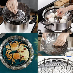 Stainless Steel Folding Expandable Vegetable Steamer Basket-Each Cosmia.pk