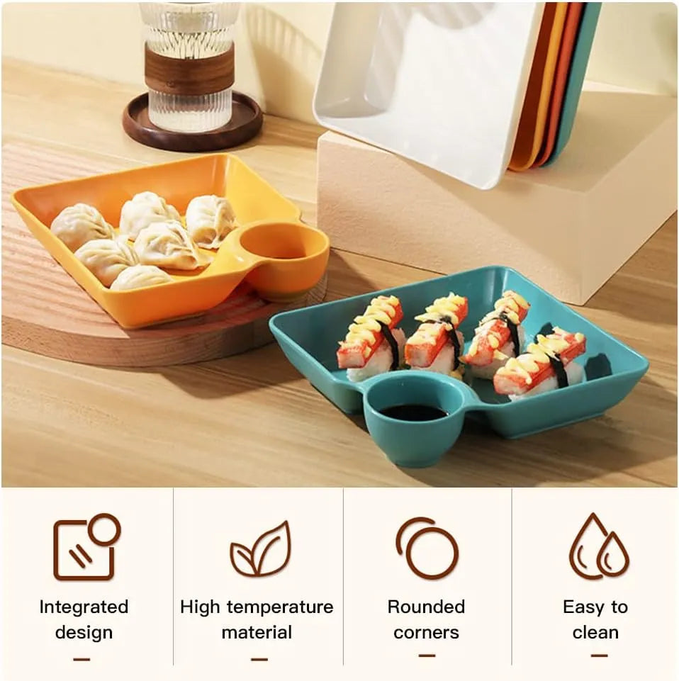 Dumpling & Snack - 4 Piece Plate Set Cosmia.pk