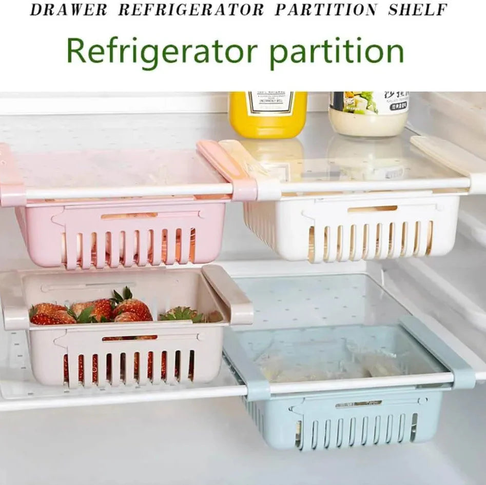 Adjustable Stretchable Refrigerator Organizer Drawer -Each Cosmia.pk