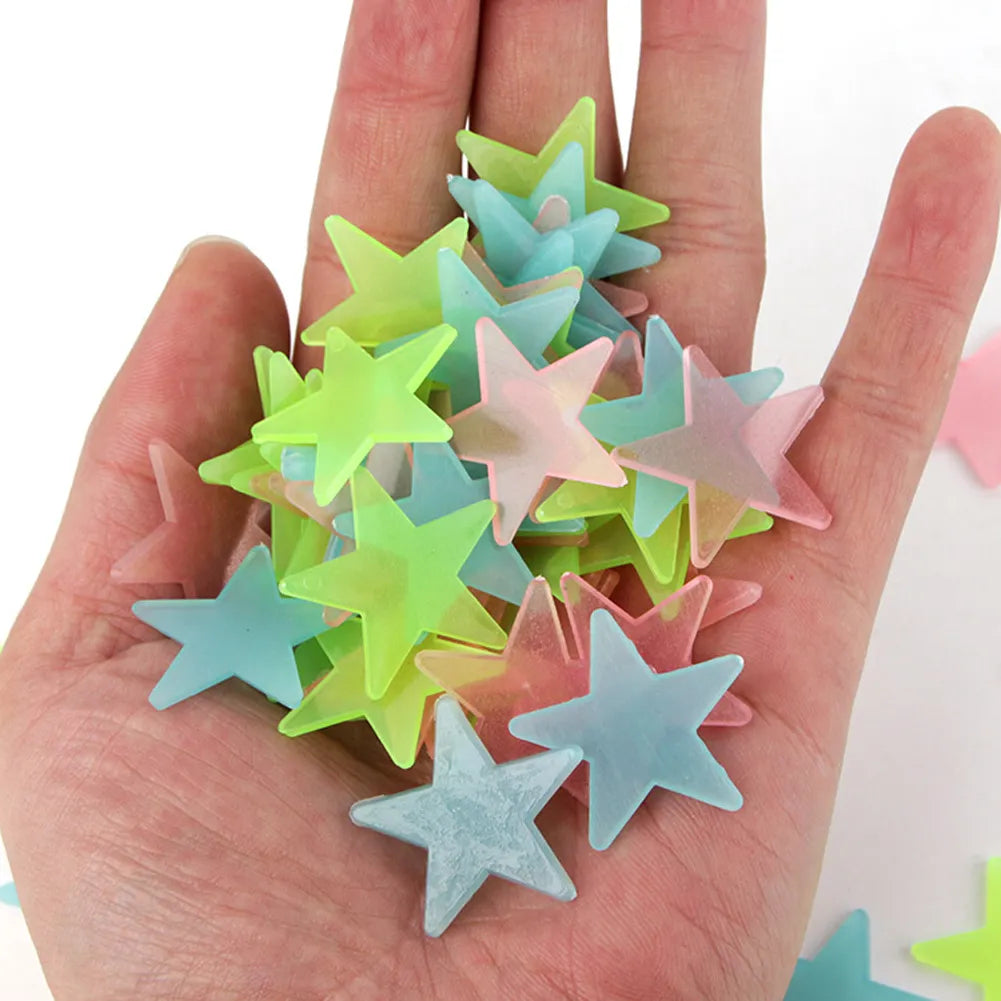 Glow In The Dark Star Wall Stickers Set Cosmia.pk