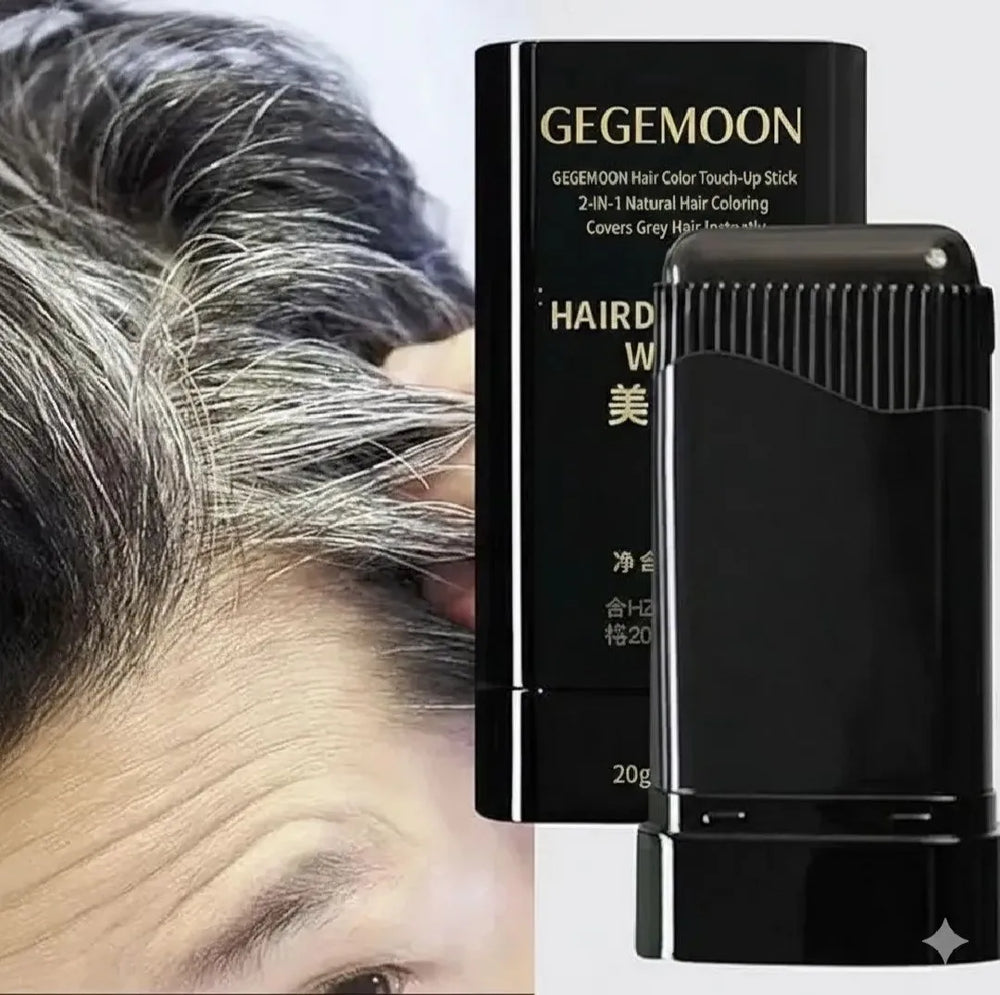 Gegemoon Black Hairdressing Wand – 2-in-1 Natural Color Touch-Up Gegemoon