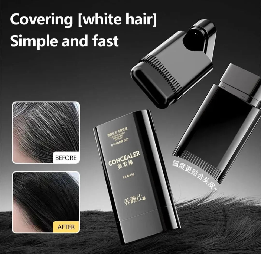Gegemoon Black Hairdressing Wand – 2-in-1 Natural Color Touch-Up Gegemoon