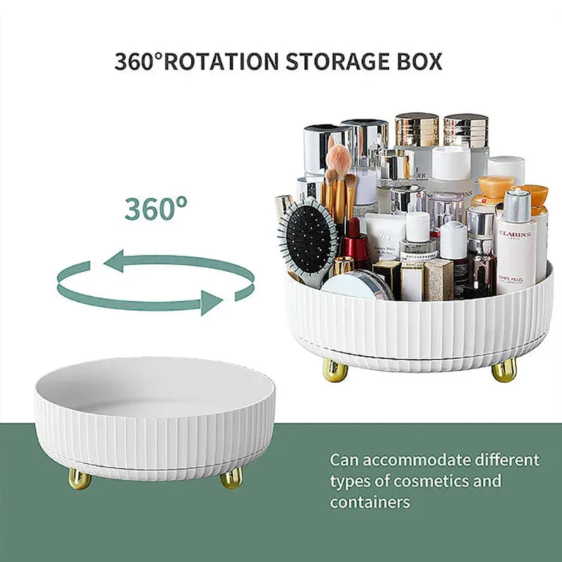 360-Rotating Makeup Organizer Tray Cosmia.pk