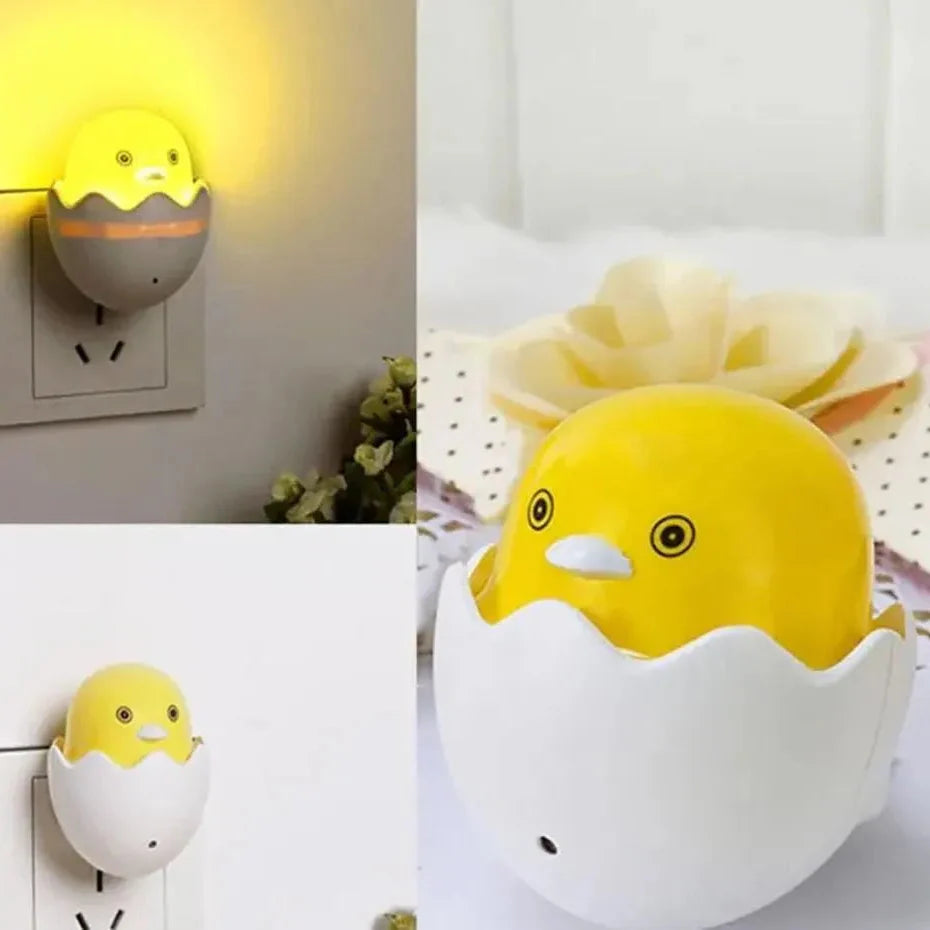 Cute Chick with Egg Shell Plug-In LED Night Light Cosmia.pk