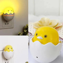 Cute Chick with Egg Shell Plug-In LED Night Light Cosmia.pk
