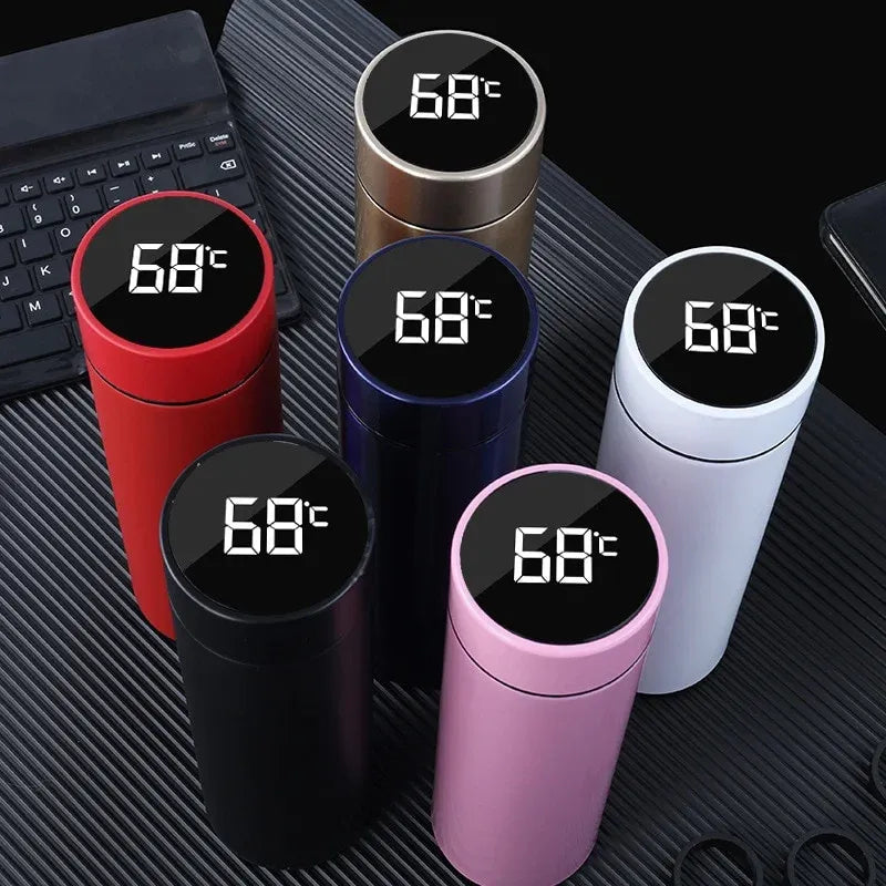 Smart LED Temperature Display Vacuum Insulated Water Bottle-Each Cosmia.pk