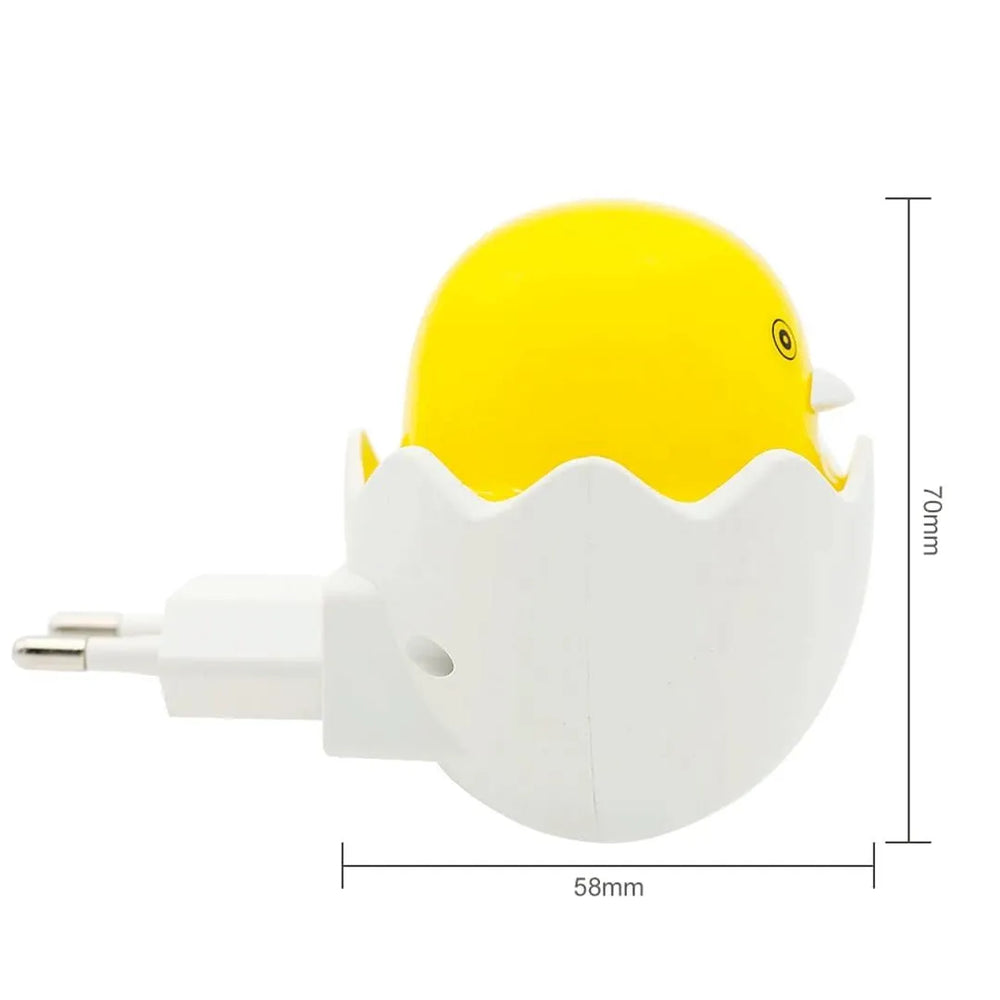 Cute Chick with Egg Shell Plug-In LED Night Light Cosmia.pk