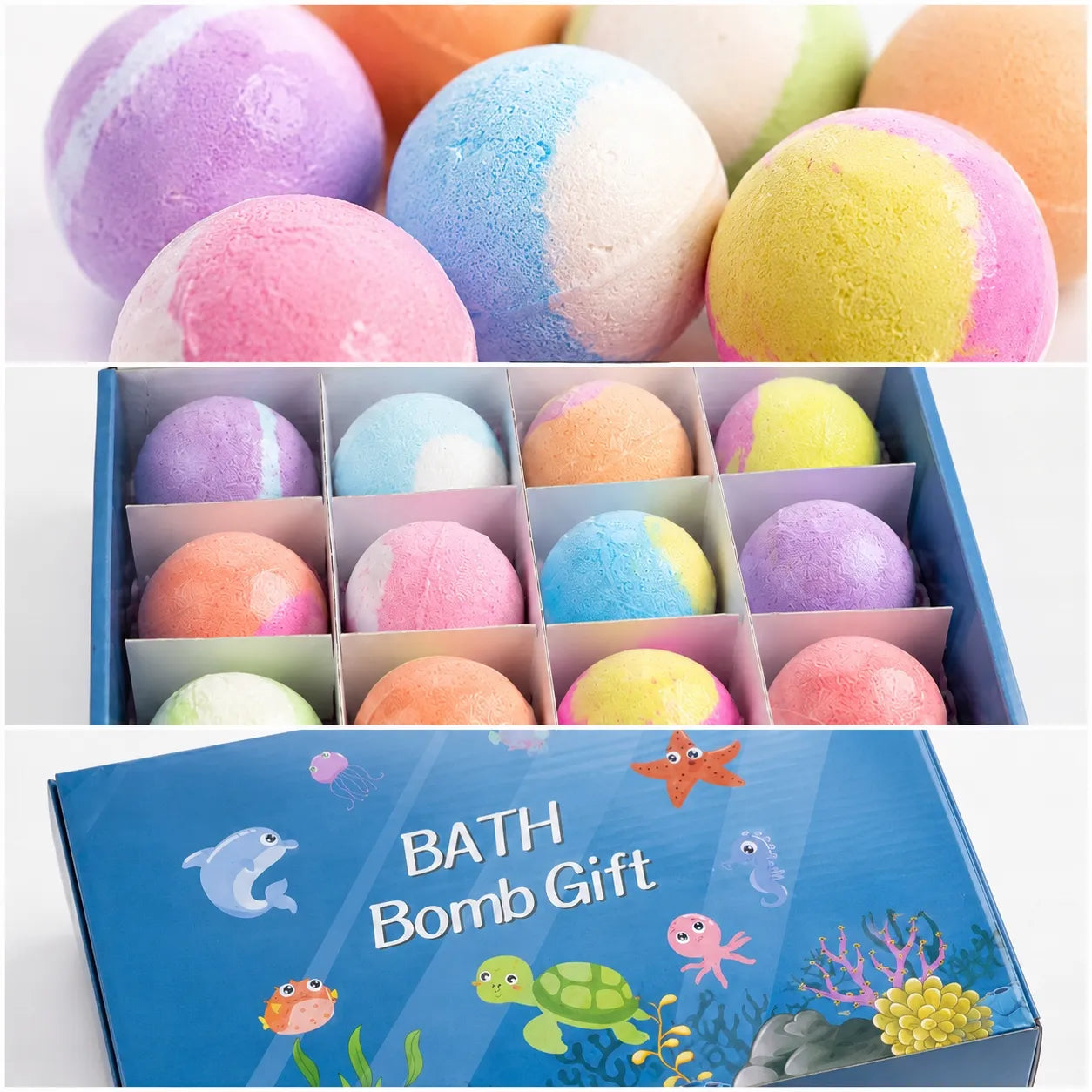 Under the Sea Adventure Bath Bomb Gift Set Of 12-Piece Bath Bomb Gift