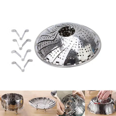 Stainless Steel Folding Expandable Vegetable Steamer Basket-Each Cosmia.pk