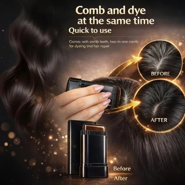 Gegemoon Black Hairdressing Wand – 2-in-1 Natural Color Touch-Up Gegemoon